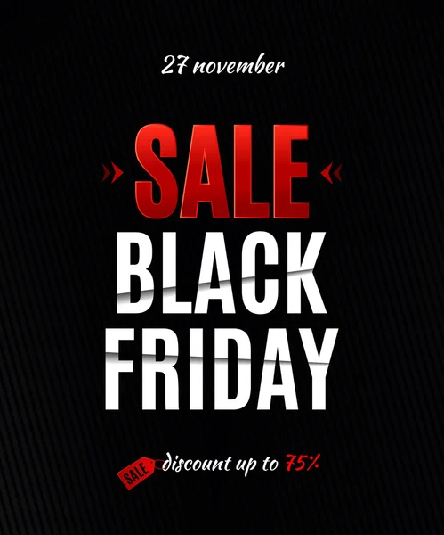 Black friday sale poster. Black friday sale inscription design template. — Stock Vector