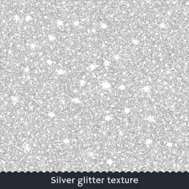 Silver glitter texture or background. Vector illustration clipart