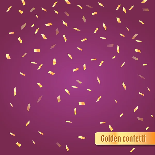 Golden confetti background. Vector illustration eps 10 — Stock Vector