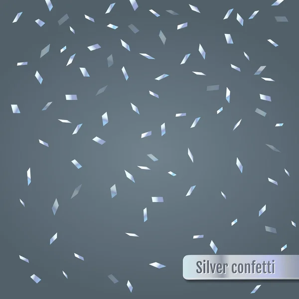 Silver confetti background. Vector illustration eps 10 — Stock Vector