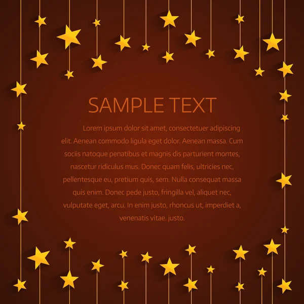 Gouden sterren achtergrond met plaats voor tekst — Stockvector