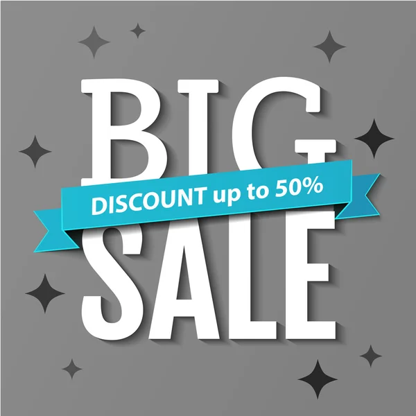 Inscription Big Sale. Grande bannière de vente. Illustration vectorielle — Image vectorielle