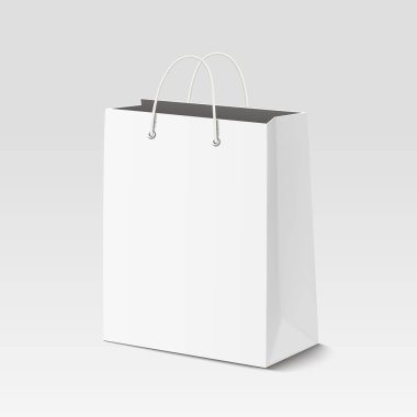 Reklam ve marka için boş alışveriş kağıt torba