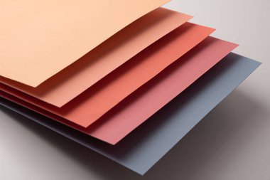 Mixed Colour Origami Paper gradient perspective stock yellow orange pink light blue