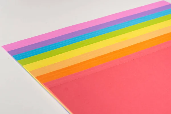 Multicolor Origami Papír Lap Állomány Szivárvány Színek — Stock Fotó