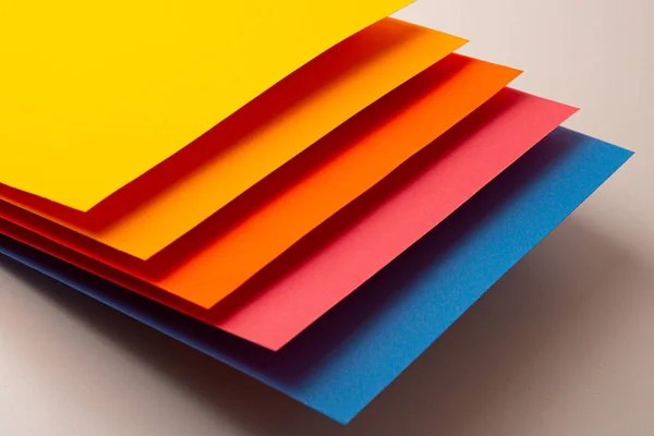 Mixed Colour Origami Paper Gradient Perspective Stock Yellow Orange Pink — Stock Photo, Image