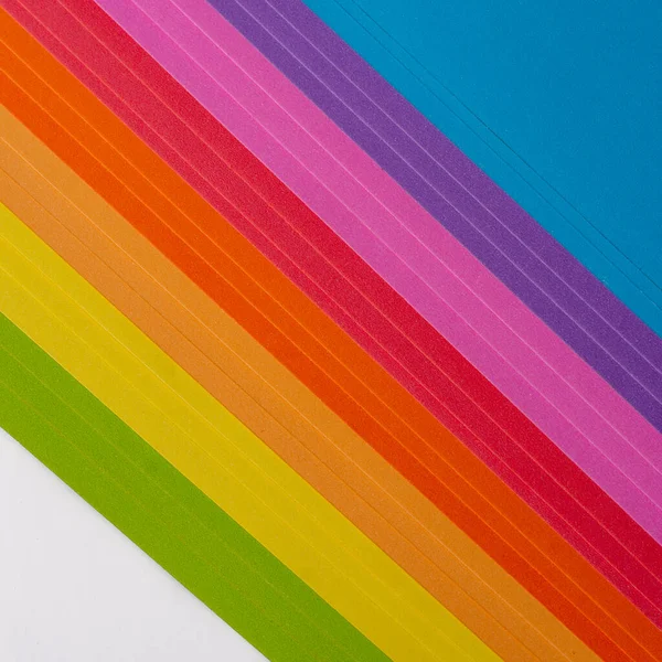 Rainbow Colored Origami Paper — Stock Photo, Image