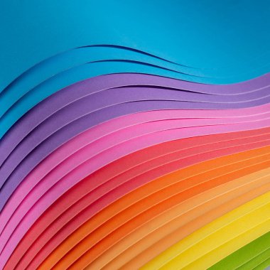 Gökkuşağı renkli origami kağıdı