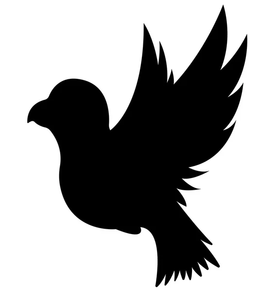 Silhouettes d'oiseaux colombes — Image vectorielle