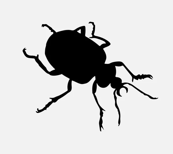 Silhouette di bug . — Vettoriale Stock