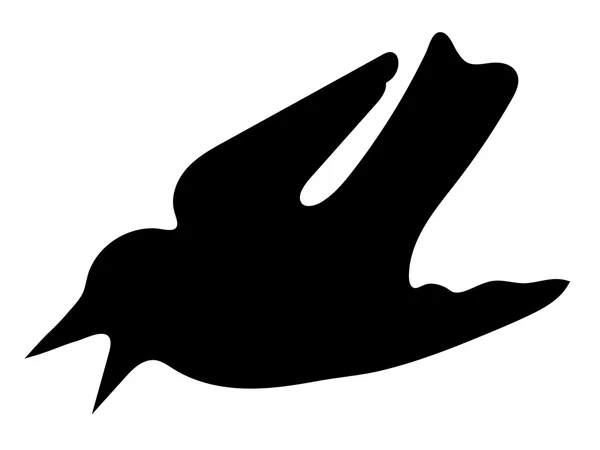 Crossbill Bird Silhouette — Stock Vector
