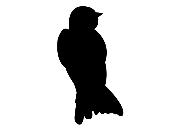Swallow vogel silhouet — Stockvector