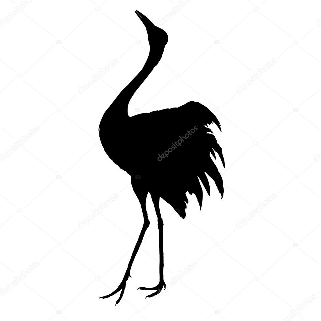 Crane Silhouette Vector EPS 10