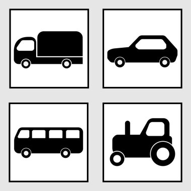 araç simgeler vektör