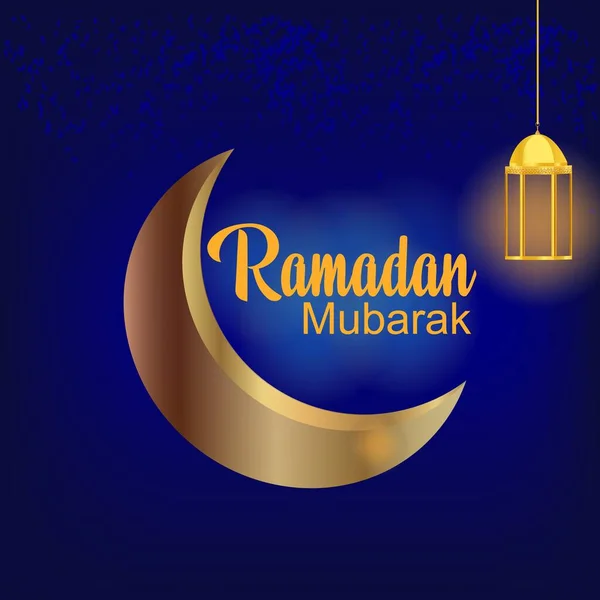 Ramadan Kareem Achtergrond Met Lantaarns Poster Vector Illustratie — Stockvector