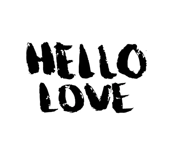 Stencil lettering cita ciao amore isolato su uno sfondo bianco. Vettore — Vettoriale Stock