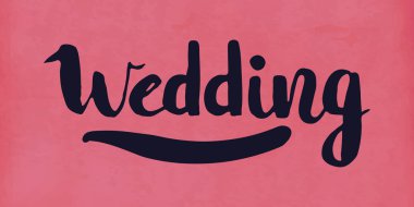 Düğün davetiyesi ile kağıt yıpranmış eski Retro posterinde. Vektör