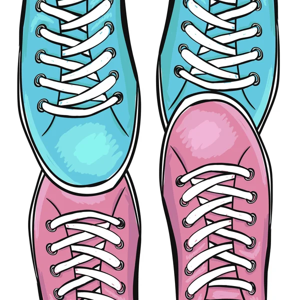 Zapatos deportivos de verano de moda . — Vector de stock