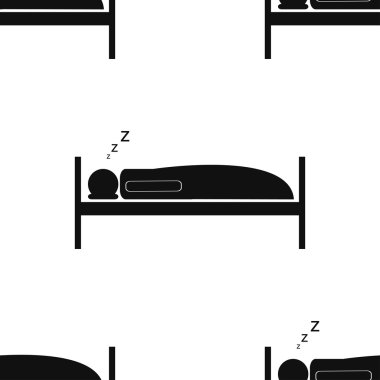 Ambalaj gıda ürünleri için dikişsiz desen. Uyuyan. Gece. Vektör