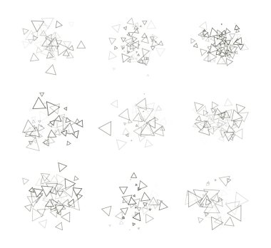 Soyut geometrik arka plan. Tek renkli gri poster, kart, broşür ve doğrusal bir şekilde sitelerin başlıkları tasarımı için izole elemanları ayarlayın. Vektör