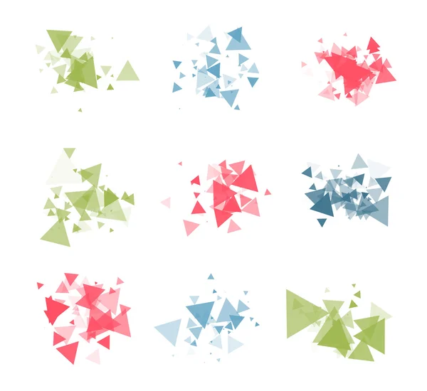 Абстрактный геометрический фон. Набор отдельных красочных элементов дизайна для плакатов, карт, брошюр и заголовков сайтов. Вектор — стоковый вектор