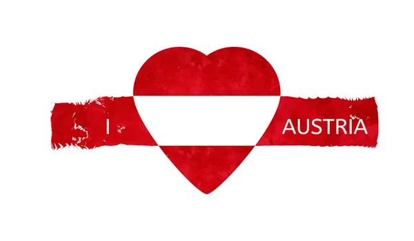 Heart in national colours of Austria. Vector — стоковий вектор
