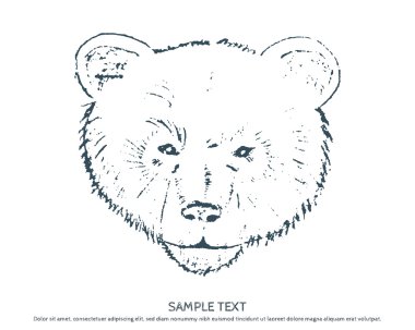 vintage label bear T-Shirt Print 