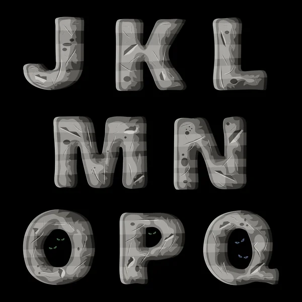 A set of metal letters, vector font design for video and mobile games 2 Stock Illustration