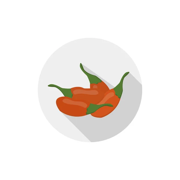 Isolated flat icon of vegetarian eating berries on a white background. Ripe Goji berries . Vector — ストックベクタ