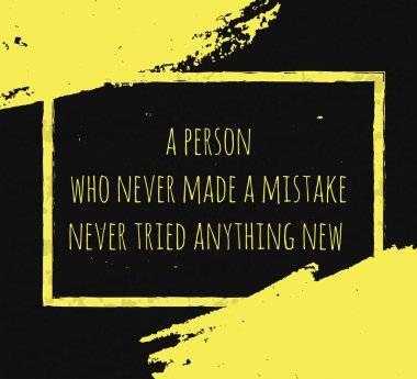 Creative Typographic poster hand drawing in the form of quotes and phrases to raise morale and good mood are written in yellow ink brush in black texture. Vector illustration