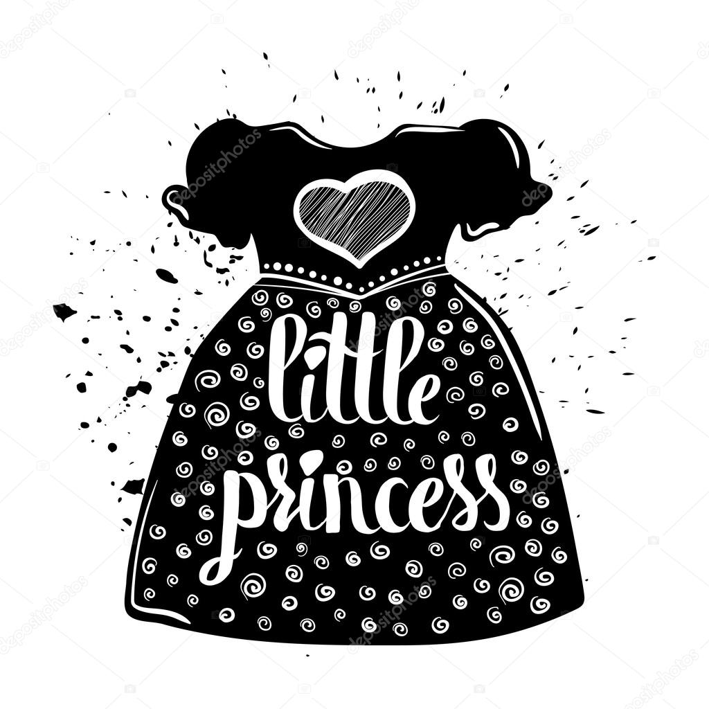 Vintage cartoon print baby girls dress and hand lettering isolated on white background. Little Princess. Vector Stock Vector Image by ©Alyonka_lis #97646366 Vintage cartoon print baby girls dress and hand lettering isolated on white background. Little Princess. Vector Stock Vector Image by ©Alyonka_lis #97646366