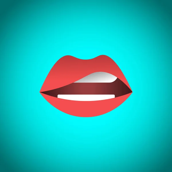 Lips Vector Graphics Can Used Icon — Stock Vector