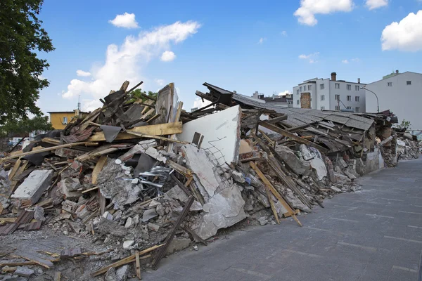 Construcciones demolidas en Belgrado, Serbia — Foto de Stock