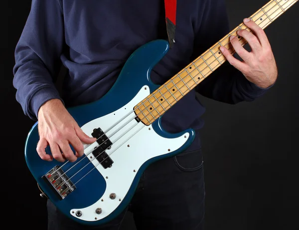 Bass guitar player — Stock Photo, Image