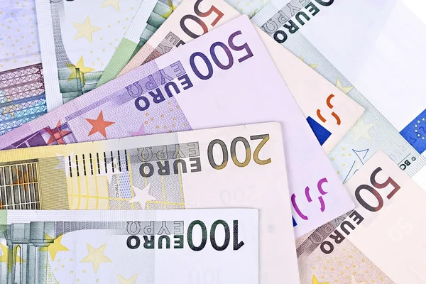 Geld, Euro-Scheine — Stockfoto