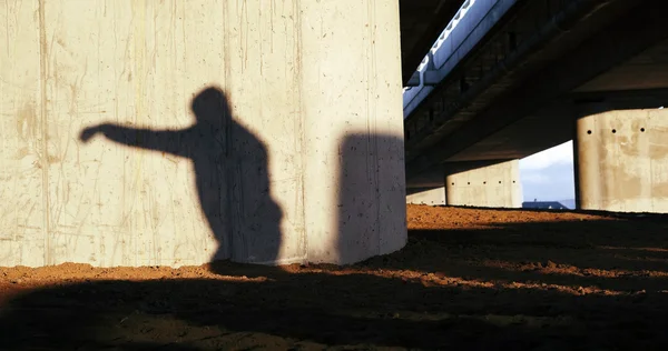 Schatten eines Boxers — Stockfoto