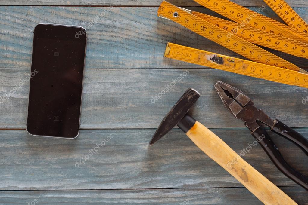 Do it yourself home remodeling and renovation concept, work tabl