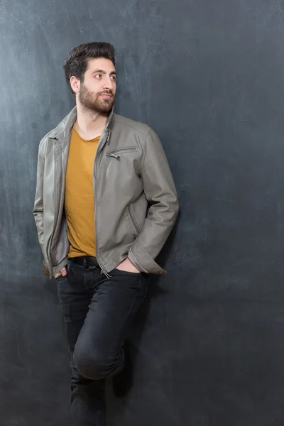 Portrait of masculinity. Portrait of handsome young bearded mans — Stock Photo, Image