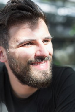 Adam Hipster ara rahat vizyon Cafe rahatla kavramı