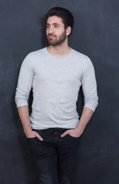 serin sakal portre ile Arap adam