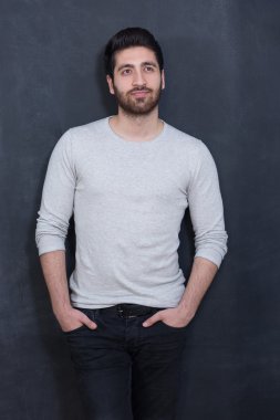 serin sakal portre ile Arap adam