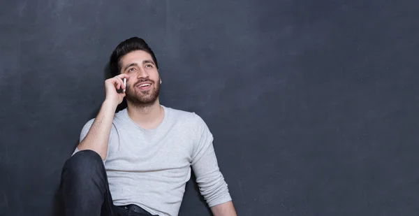 Casually handsome. Portrait of joyful young Arabic man standing — Stock Photo, Image