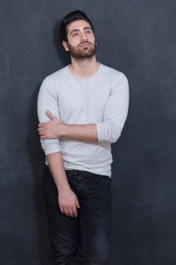 serin sakal portre ile Arap adam