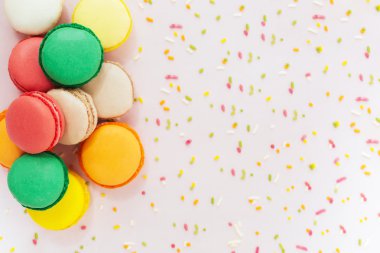 Macaroons seçilen odak tonda - kopya alanı