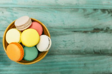 Macaroons seçilen odak tonda - kopya alanı