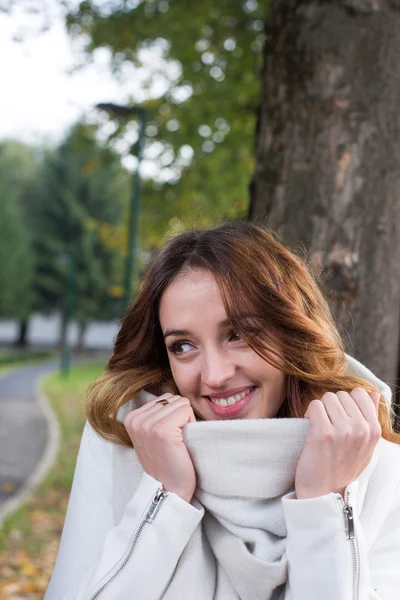 Fashion hipster girl having fun outdoors — Stock Photo, Image