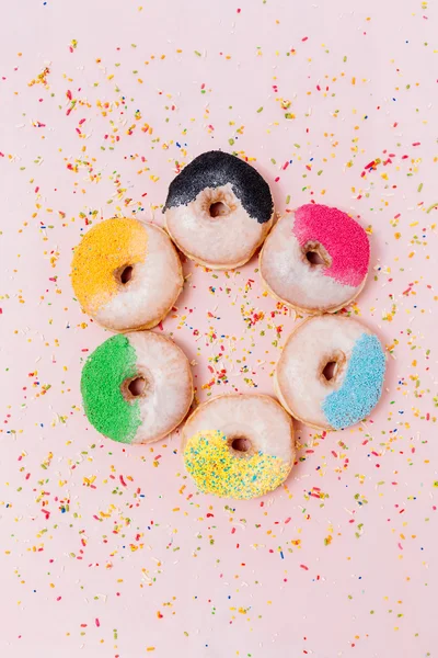 Stack of assorted donuts — Stock Photo, Image