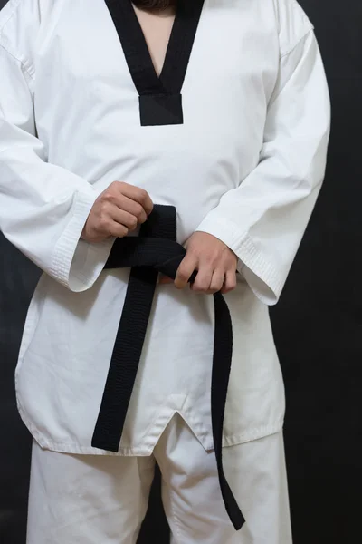 Man wearing white kimono — Stock Photo, Image