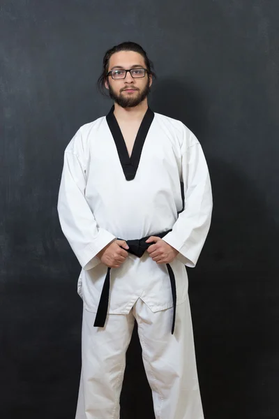 Combatiente de karate masculino — Foto de Stock