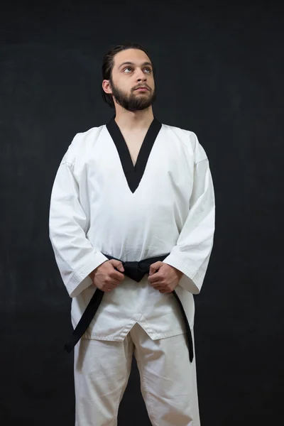 Combatiente de karate masculino — Foto de Stock